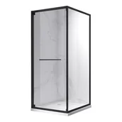 Kabiny prysznicowe - Czarna kabina prysznicowa kwadratowa 80x80 KZ16A Hydrosan - miniaturka - grafika 1
