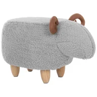 Taborety i hokery - Beliani Pufa zwierzak szara LAMB - miniaturka - grafika 1
