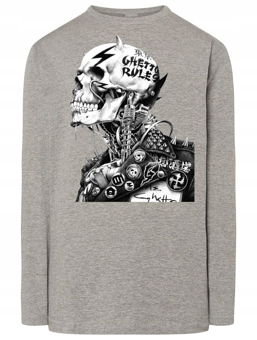 Longsleeve męski czaszka Punk R.3XL