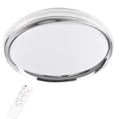 Lampy sufitowe - Polux Plafon LED Glossy2 51cm 72W biały chrom z pilotem 314826 - miniaturka - grafika 1