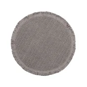 Obrusy i serwetki - Podkładka na stół Cerro okrągła z frędzlami śr. 38 cm szara - miniaturka - grafika 1