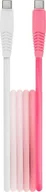 Kable USB - Kabel USB Setty USB-C - USB-C 1.5 m Różowo-biały (GSM187254) - miniaturka - grafika 1