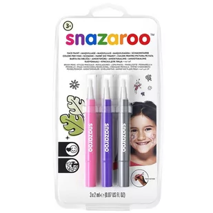 Farby do twarzy w pędzelku Snazaroo 3x2ml Fantasy 1180141 - Zabawki kreatywne - miniaturka - grafika 1