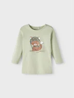 Bluzy dla chłopców - NAME IT Bluzka 13205040 Zielony Regular Fit - miniaturka - grafika 1