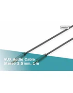 Kable - digitus Kabel połączeniowy audio MiniJack Stereo Typ 3.5mm/3.5mm M/M nylon 1m - miniaturka - grafika 1