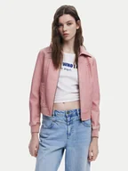 Kurtki damskie - Desigual Kurtka z imitacji skóry 25SWEW47 Różowy Loose Fit - miniaturka - grafika 1