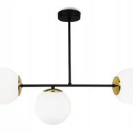 Lampy sufitowe - Lampa sufitowa wisząca Palermo loft 3xE14 klosz kula biała/złota Light Home LH - miniaturka - grafika 1