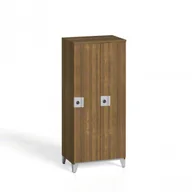 Szafki BHP - B2B Partner Szafa ubraniowa dwuczęściowa niska, orzech 610754 - miniaturka - grafika 1