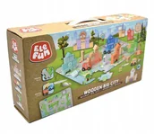 Klocki - Klocki drewniane EleFun Wooden Big City Drewniane Miasto 115 elementów - miniaturka - grafika 1