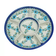 Miski i półmiski - Ceramiczna półmisek dzielony Ceramika Bolesławiec - miniaturka - grafika 1