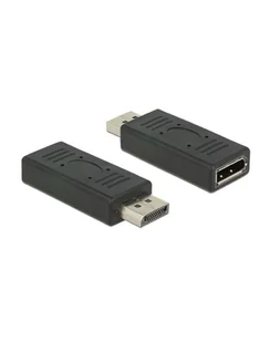 Delock Adapter Displayport 1.2 męski > saver gniazd Displayport żeński (65691) - Adaptery i przejściówki - miniaturka - grafika 1