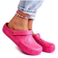 Klapki i japonki damskie - Damskie Lekkie Klapki Kroksy Big Star II275007 Fuksja różowe - miniaturka - grafika 1