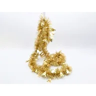 Ozdoby bożonarodzeniowe - Łańcuch choinkowy z dzwonkami 9 x 200 cm złoty - miniaturka - grafika 1