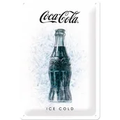 Dekoracje domu - Art Nostalgic 22278 blaszana tabliczka Coca-Cola Ice White | retro | Vintage tabliczka-|-dekoracja ścienna | metalowe | 20 x 30 cm 22278 - miniaturka - grafika 1
