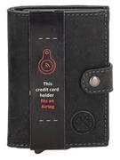 Portfele - HIDE & STITCHES Skórzany portfel w kolorze czarnym - 19 x 10 x 2,5 cm - miniaturka - grafika 1
