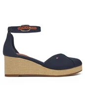 Espadryle damskie - Espadryle Tommy Hilfiger FW0FW08657 Granatowy - miniaturka - grafika 1