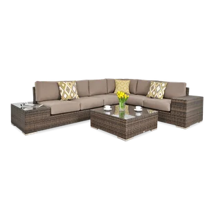 Narożnik technorattan AVOCADO Brown - Meble ogrodowe Narożnik technorattan AVOCADO Brown - Meble ogrodowe - miniaturka - grafika 1