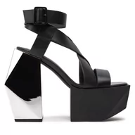 Sandały damskie - Sandały United Nude Stage Sandal 1084222916 Black/Silver - miniaturka - grafika 1
