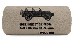 pat15.net Mały ręcznik off-road 4x4 50x100 Jeep + Twoje Imię 1067 - Ręczniki - miniaturka - grafika 1