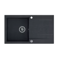 Zlewozmywaki - QUADRON Zlew EVAN 111 black diamond + syfon INOX - miniaturka - grafika 1