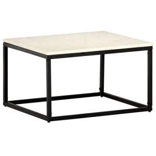 vidaXL Stolik kawowy biały 60×60×35 cm prawdziwy kamień o wyglądzie marmuru - Stolik kawowy - Stoliki kawowe - Stoliki kawowe - Stoliki kawowe - Ławy i stoliki kawowe - miniaturka - grafika 1