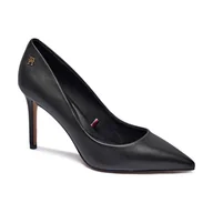 Czółenka - Tommy Hilfiger Skórzane szpilki ESSENTIAL POINTED PUMP - miniaturka - grafika 1