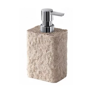 Beżowy dozownik do mydła Sapho Aries, 350 ml - Mydelniczki i dozowniki mydła - miniaturka - grafika 1