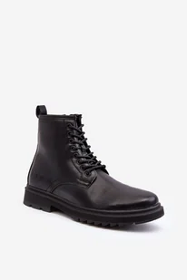 Trapery Botki Ocieplane Na Suwak Czarne Big Star MM174080 -42 - Botki damskie - miniaturka - grafika 1