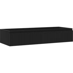 Mexen Rivel szafka łazienkowa podumywalkowa 120 cm, 1 szuflada, ryflowana , czarna mat - 91A20-12023-1-BF71 - Szafki łazienkowe - miniaturka - grafika 1