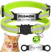 Obroże dla kotów - OBROŻA DLA KOTA ADRESÓWKA ODBLASKOWA INDETYFIKATOR KOT PIES + GRAWER - miniaturka - grafika 1