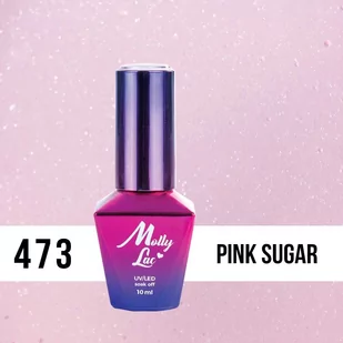 Molly Lac Lakier hybrydowy MollyLac Macarons Pink Sugar 10 ml Nr 473 - Lakiery hybrydowe - miniaturka - grafika 1