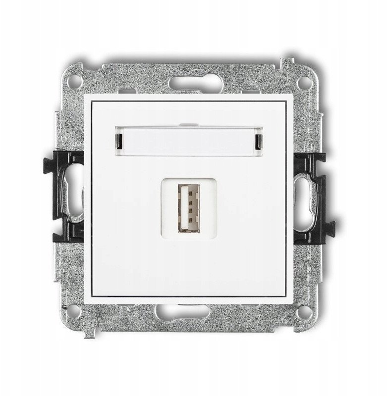 Ładowarka USB Karlik Mini MCUSB-1 pojedyncza 5V 1A biała