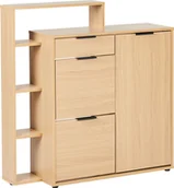 Szafki na buty - BELIANI Szafka na buty jasne drewno płyta wiórowa trzy przegrody szuflada półki nowoczesny design do przedpokoju - miniaturka - grafika 1