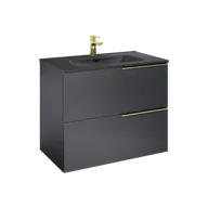 Szafki łazienkowe - ELITA SOHO 80 2S BLACK MATT PDW SZAFKA PODUMYWALKOWA PODWIESZANA 168743 - miniaturka - grafika 1