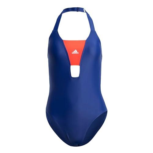adidas Damski strój kąpielowy z kolorowymi blokami, 96 cm, czarny, Czarny, 116