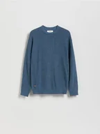 Bluzy dla chłopców - Reserved - Bawełniany sweter - granatowy - miniaturka - grafika 1