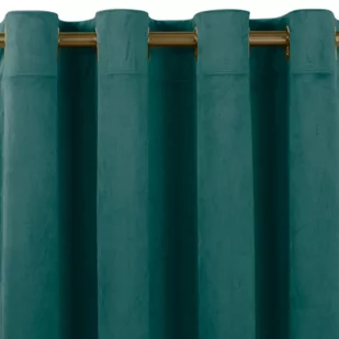 Zasłona VILA kolor morski styl klasyczny złote przelotki metalowe złote velvet 200x225 homede - CURT/HOM/VILA/VELVET/EYELETS/G/M - Zasłony - miniaturka - grafika 1
