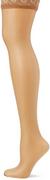 Rajstopy - Pretty Polly Damskie nylonowe - błyszczące koronkowe top podtrzymujące 10 DEN rajstopy, beżowe (Sherry), średnie (rozmiar producenta: średni/duży) - miniaturka - grafika 1