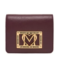 Portfele - Mały Portfel Damski LOVE MOSCHINO JC5604PP1NLI0552 Bordowy - miniaturka - grafika 1