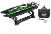 Modele zdalnie sterowane - Jamara Speedboot LiPo 7,4V schwarz/grün 2,4GHz - miniaturka - grafika 1