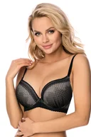 Biustonosze - Vivisence 1041 beżowo - czarny 70B Biustonosz push-up - miniaturka - grafika 1