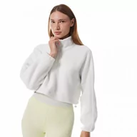 Koszulki sportowe damskie - Damski polar nierozpinany bez kaptura Calvin Klein Women 00GWF3W327 - biała - miniaturka - grafika 1