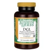 Przeziębienie i grypa - Swanson, Usa DGL (lukrecja) 385mg  Suplement diety 180 tab. - miniaturka - grafika 1