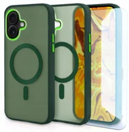 Etui i futerały do telefonów - Etui Do Magsafe do Apple iPhone 17 Zielone, Pancerne, Matowe Szkło 9H - miniaturka - grafika 1