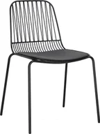 Krzesła - Elior Czarne krzesło z poduszką - Novis 3X - miniaturka - grafika 1