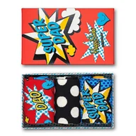 Skarpetki męskie - Zestaw skarpetek Gitfbox Happy Socks 3-pak - XFAT08-4300 - 41-46 - miniaturka - grafika 1