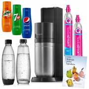 SodaStream Saturator Duo  + Butelki Cylindry Syropy