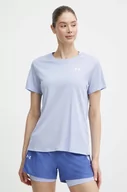 Koszulki sportowe damskie - Under Armour t-shirt treningowy Tech Textured kolor fioletowy - miniaturka - grafika 1