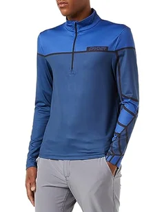 Spyder Capitol Zip T-Neck, męski, True Navy, M - Moda i Uroda OUTLET - miniaturka - grafika 1