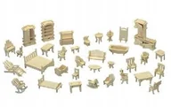 Puzzle - Mebelki - duży zestaw P077 drewniane puzzle przestrzenne 3D - miniaturka - grafika 1